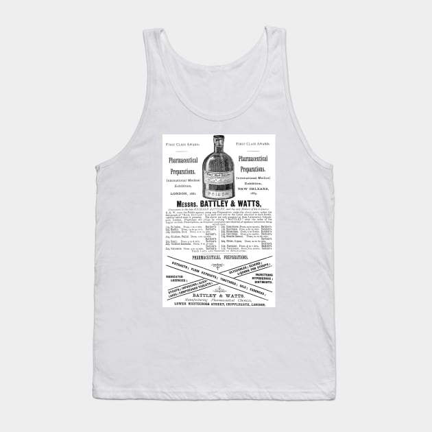 Battley & Watts - Pharmaceutical Chemists - 1891 Vintage Advert Tank Top by BASlade93